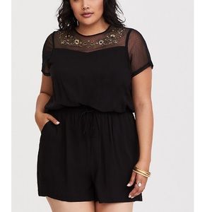 Harry Potter Embroidered Mesh Romper